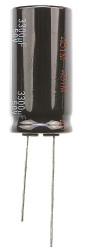 Kondensator 3300μF 50V dc Radialny, Otwór przelotowy Panasonic roztaw: 7.5mm 18 (Dia.) x 35.5mm