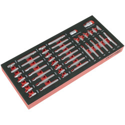 Sealey TBT60 Premier TRX-Star*, Hex &amp; Spline Bit Set with Tool Tray 44pc