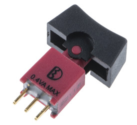 Przełącznik kołyskowy (Wł.)-wył.-(wł.) Nie 400 mA SPDT Czarny IP67 RS PRO