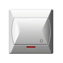 Przycisk światło podświetlany biały ŁP-5AS/00 Akcent Ospel