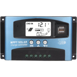 Kontroler solarny 30A 12/24V DC MPPT+PWM regulator z LCD USB Ładowania