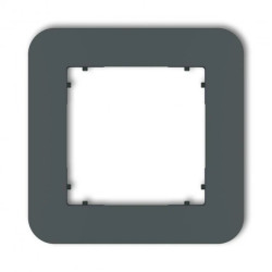 MINI Ramka uniwersalna pojedyncza zaokrąglona z tworzywa grafitowy mat 28MRTZ-1