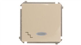 Simon Basic Łącznik Schodowy Z Podświetleniem, Szybkozłącza, Beżowy Bmw6l.01/12