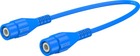 Coaxial cable, BNC plug (straight) to BNC plug (straight), 50 Ω, RG-58, grommet blue, 1 m, 67.9770-10023