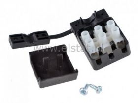 Kostka elektryczna 3 PIN 10A 250V w obudowie