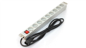 Listwa Zasilająca Rack Pdu 1U 10A 9X250v 2M Aluminiowa C14 A-19-Strip-4-Imp