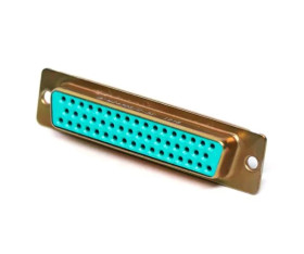 Złącze D-Sub 50-pinowe Żeński Kątowe Montaż na panelu raster 2.77mm