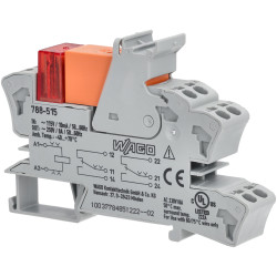 WAGO 788-515 115VAC 8A DPDT-CO DIN Rail Mountable Relay Module