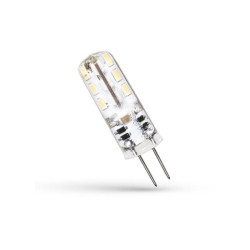 Żarówka LED G4 1,5W CW 12V SPECTRUM Biała zimna silikon