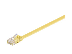 Kabel płaski Patchcord CAT 6 U/UTP RJ45/RJ45 1m żółty