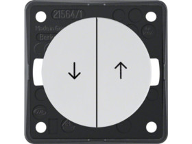 Integro Flow Wyłącznik żaluzjowy wieloklawiszowy przyciskowy nadruk symbol "strzałka" biały 936532509 HAGER