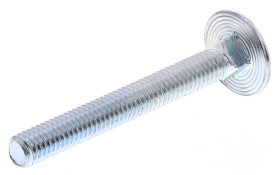 Śruba, Powlekane jasnym cynkiem, Stalowe, M6 x 50mm, Stal miękka