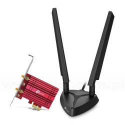TP-Link Archer TXE75E, Trzypasmowa bezprzewodowa karta sieciowa PCI-Express AXE5400, standard AX, 5400Mbps, Wi-Fi 6E, Bluetooth
