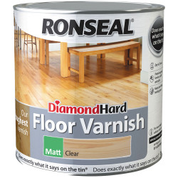 Ronseal 37539 Diamond Hard Floor Varnish Matt 2.5 litre