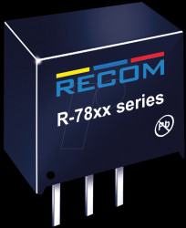 80099056 DC/DC converter R78, 15 - 32 Vin, single, 12 Vout, 500 mA, SIP-3