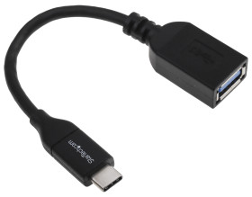 Kabel USB Złącze A USB C Złącze B USB A dł. 150mm Kabel ładujący USB-C USB 3.0 kolor: Czarny