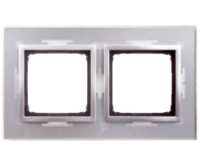 Simon 54 Nature Ramka podwójna szkło SREBRNA MGŁA DRN2/71