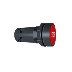 Przycisk, z sam. powr. czerwony, 1NC, białe /STOP/ XB7NA4234