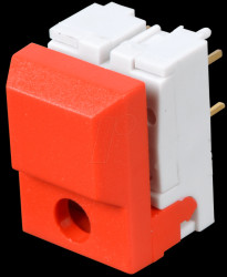 Push button, switching voltage: 24 V, for LED, red