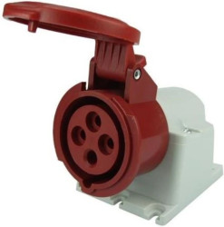 Gniazdo stałe 16A 4P 400V czerwone IP44 ECO SpeedPRO 23399\P01