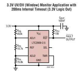 Precision Triple/Dual Input UV, OV and Negative Voltage Monitor