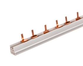 Szyna łączeniowa 3P + styk 16 mm2 sztyftowa dla Wyłączników 1P ze stykiem dodatkowym 37x (1P+styk) do cięcia (bez zaślepek w kom