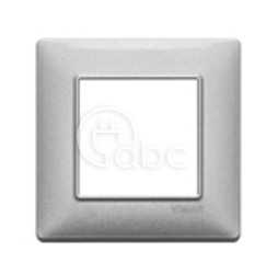 Ramka ozdobna Plana, 2M, Metalized Silver Technopolimer, 14642.27