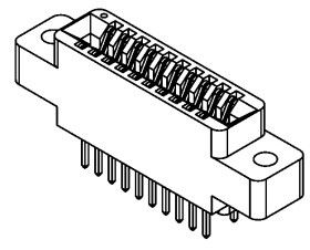 Złacze krawędziowe PCB 50-pinowe, raster 2.54mm 2-rzędowe, 30A, Sullins