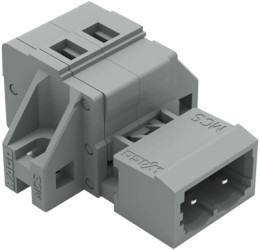 Pin header, 20 pole, pitch 5 mm, angled, gray, 231-620/019-000/035-000