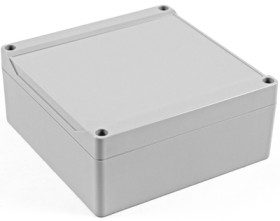 ABS enclosure, (L x W x H) 140 x 140 x 60 mm, light gray (RAL 7035), IP66, 1555QGY
