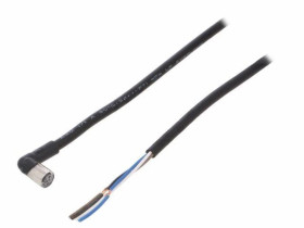 XS3FM8PVC4A2M Kabel: do czujników/automatyki M8 kątowe Dł: 2m
