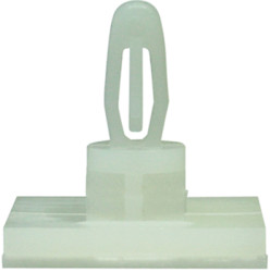 Spacer, locking, self-adhesive, base: 17.8 x 17.8 mm, bl 12.7 mm, PA, natural, 10013410