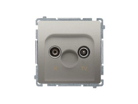 SIMON BASIC Gniazdo antenowe RTV końcowe separowane (moduł) 1x wejście: 5–862 MHz satynowy BMZAR1/1.01/29 KONTAKT SIMON