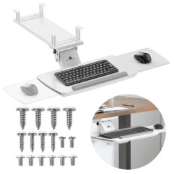 Uchwyt na klawiaturę podbiurkowy Maclean, regulowany, max. 5kg, biały, MC-156 W