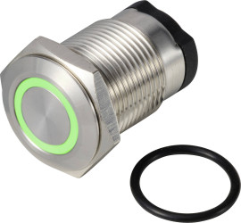 TRU COMPONENTS TC-13224168 Przycisk ONPOW6316F-10ZE/Q/G/12V/S, 16 mm, 36 V DC/AC, 2 A, 1 szt.