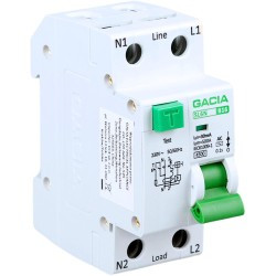 Wył. róż. z członem nadprądowym B16A,30mA,1P+N typ AC GACIA SL6N 1P+N B16A 30MA,AC