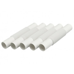 Złączka karbowana ZCL-22 biała do rur elektroinstalacyjnych gładkich RLm-22 i peszli KOMPLET 5szt.