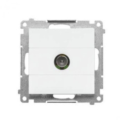 Simon 55 Gniazdo antenowe TV pojedyncze (moduł). Do instalacji indywidualnych Biały mat TAK1.01/111