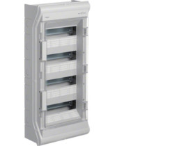 Rozdzielnica hermetyczna natynkowa 48 modułowa 4x12M drzwi tranparentne IP65 vector II VE412L HAGER