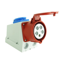 Gniazdo ścienne Combo 5-biegunowe CEE 16A IP44 Schuko 230V 3105-600-1600