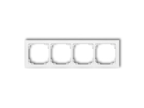 DECO Ramka 4 poczwórna uniwersalna z tworzywa DECO Soft biały DRSO-4 KARLIK