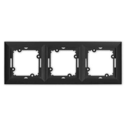 OPAL Ramka potrójna czarny mat Ra-3 Op CZ/MAT