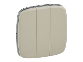 VALENA ALLURE Klawisze kremowe wyłącznika potrójnego 755036 LEGRAND