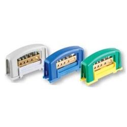 Zacisk prądowy 1x25, 4x10 szary z pokrywą na szynę TH35 E.4124SP