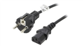 Sn316-3/07/1.5Bk Kabel Cee 7/7 (E/F) Wtyk, Iec C13 Żeński Pvc 1,5M Czarny 10A