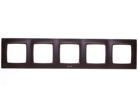 KARO Ramka pięciokrotna do łączników IP44 czekoladowy metalik RH-5S/40