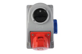 Gniazdo stałe z wyłącznikiem 0-1 16A 5P 400V + 2P+Z 230V IP44 COMBO-POL 96061541W