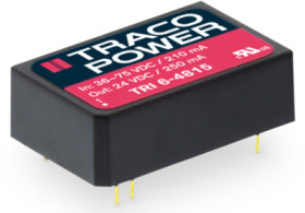 DC converter, 18-36 VDC, 6 W, 2 outputs, ±12 VDC, 86 % efficiency, TRI 6-2422