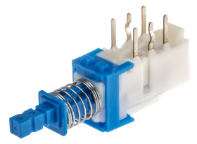 Nasadka przełącznika Zatrzaskowy DPDT, montaż PCB Alps Alpine