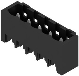 Pin header, 5 pole, pitch 5 mm, straight, black, 1796660000